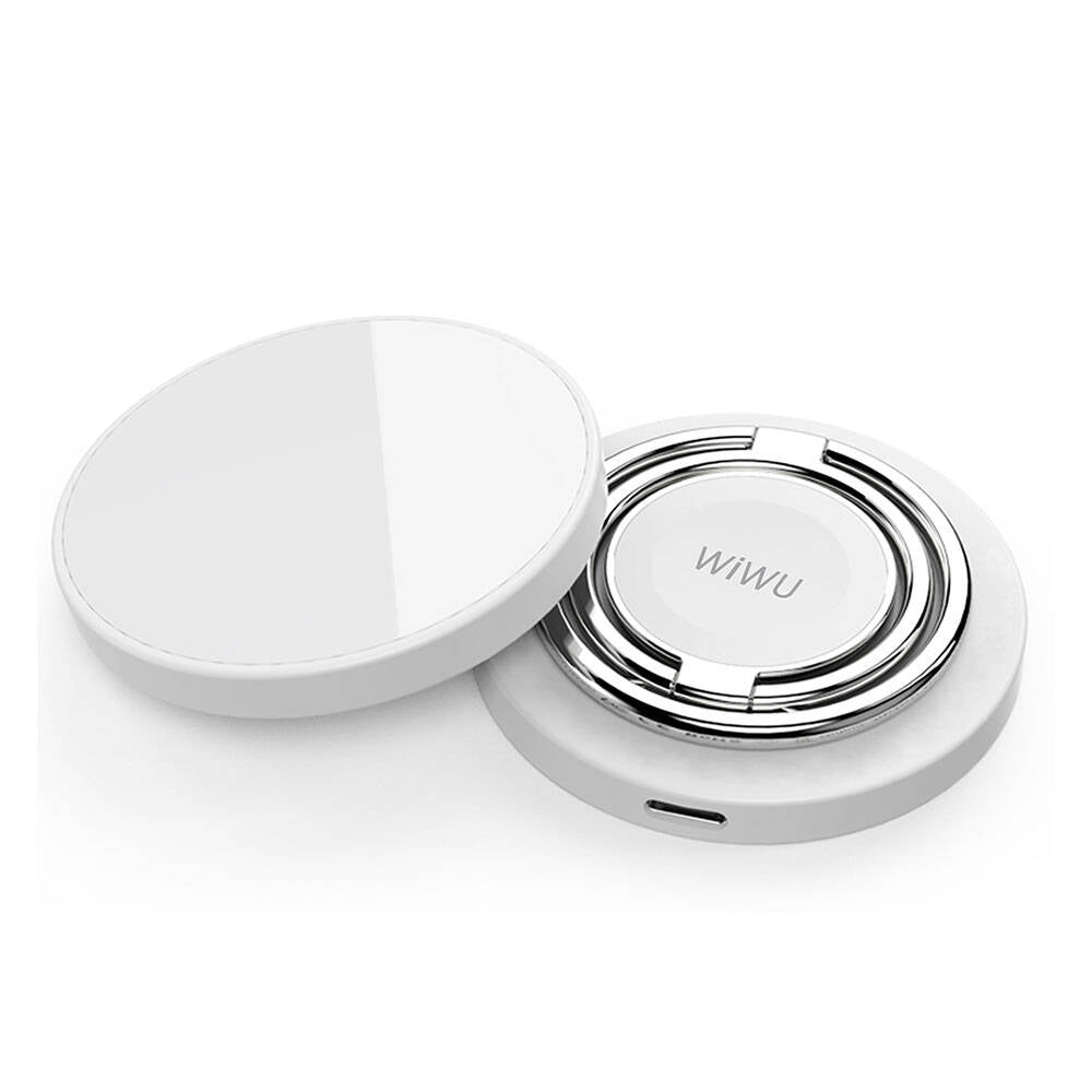 Wiwu Wi-W027 Standlı Hızlı ve Magsafe Şarj Özellikli Kablosuz Şarj Aleti 15W Beyaz