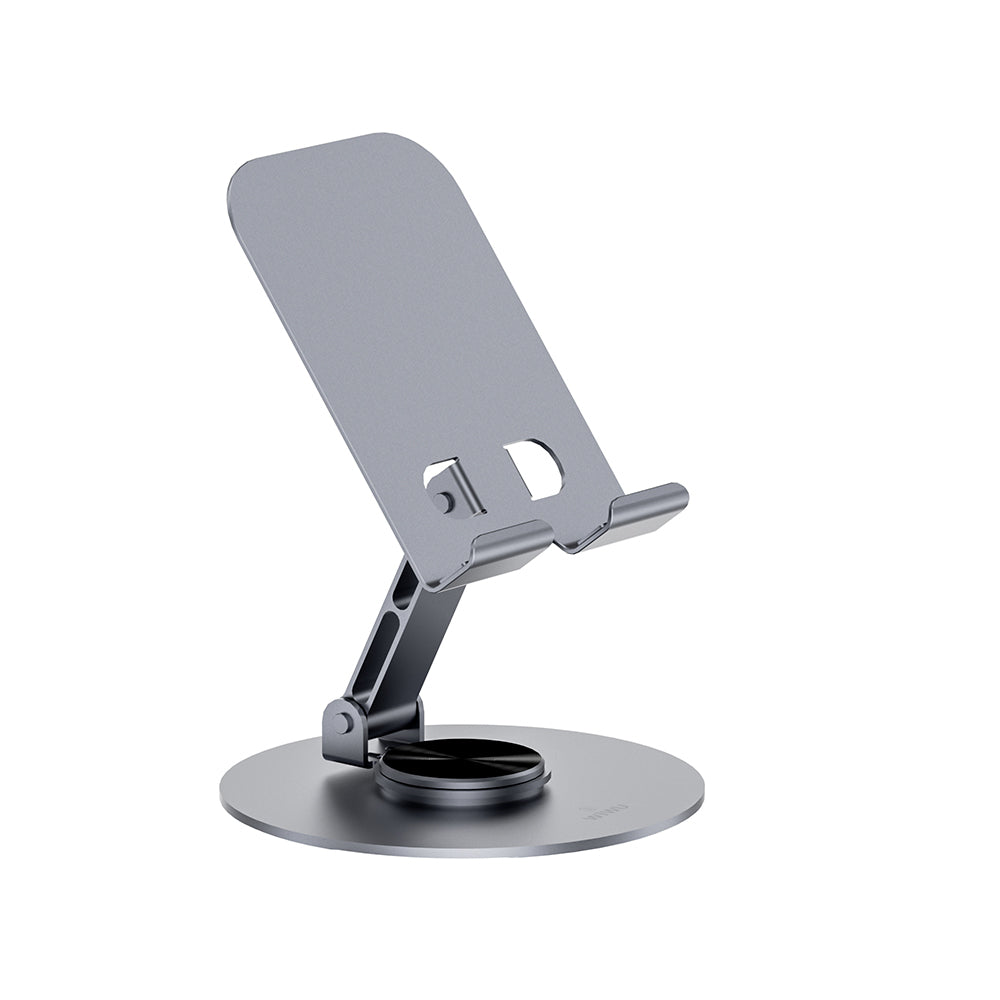 Wiwu ZM-014 Taşınabilir Katlanabilir 360° Dönebilen Metal Telefon ve Tablet Standı Gri