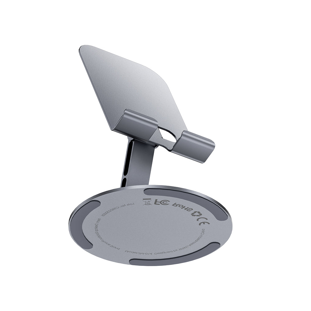 Wiwu ZM-014 Taşınabilir Katlanabilir 360° Dönebilen Metal Telefon ve Tablet Standı Gri