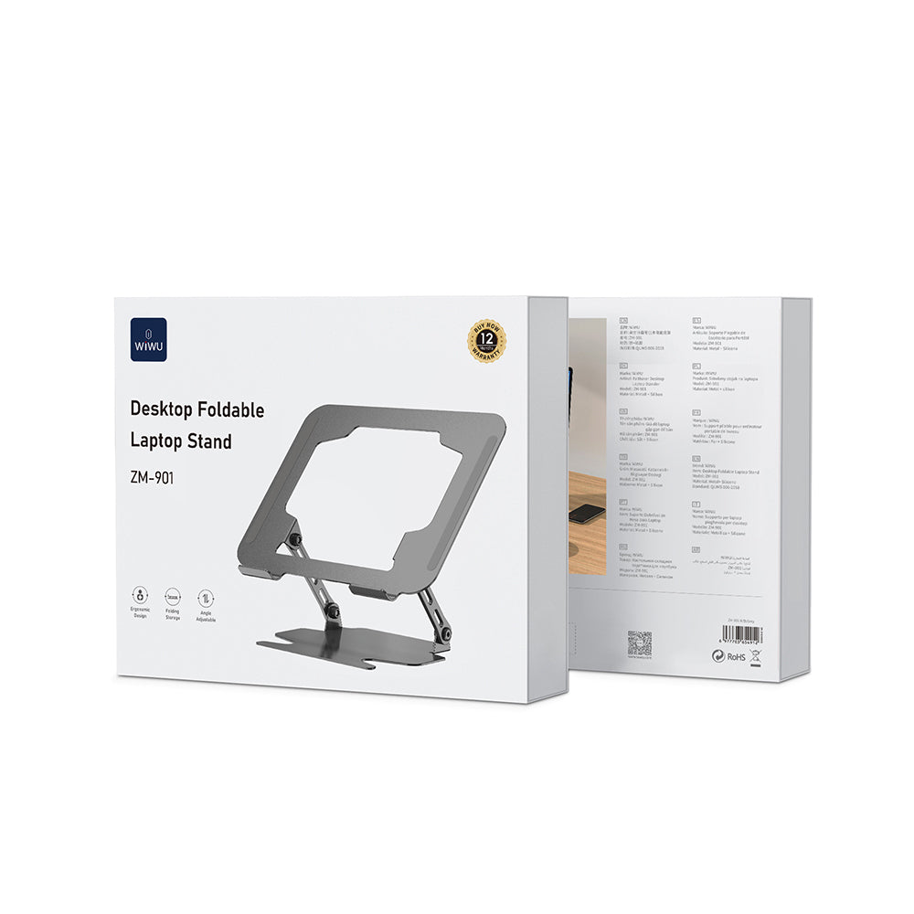 Wiwu ZM-901 Katlanabilir Ayarlanabilir Laptop Standı Gümüş
