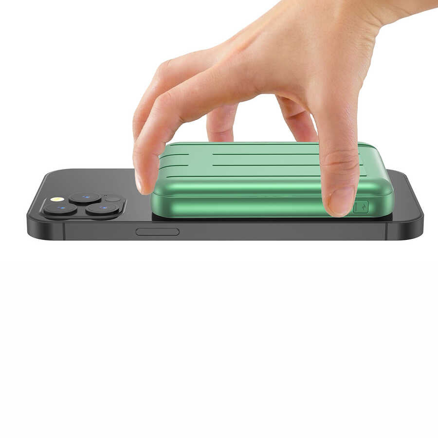 Xipin T113 10000 Mah Magsafe Powerbank Yeşil