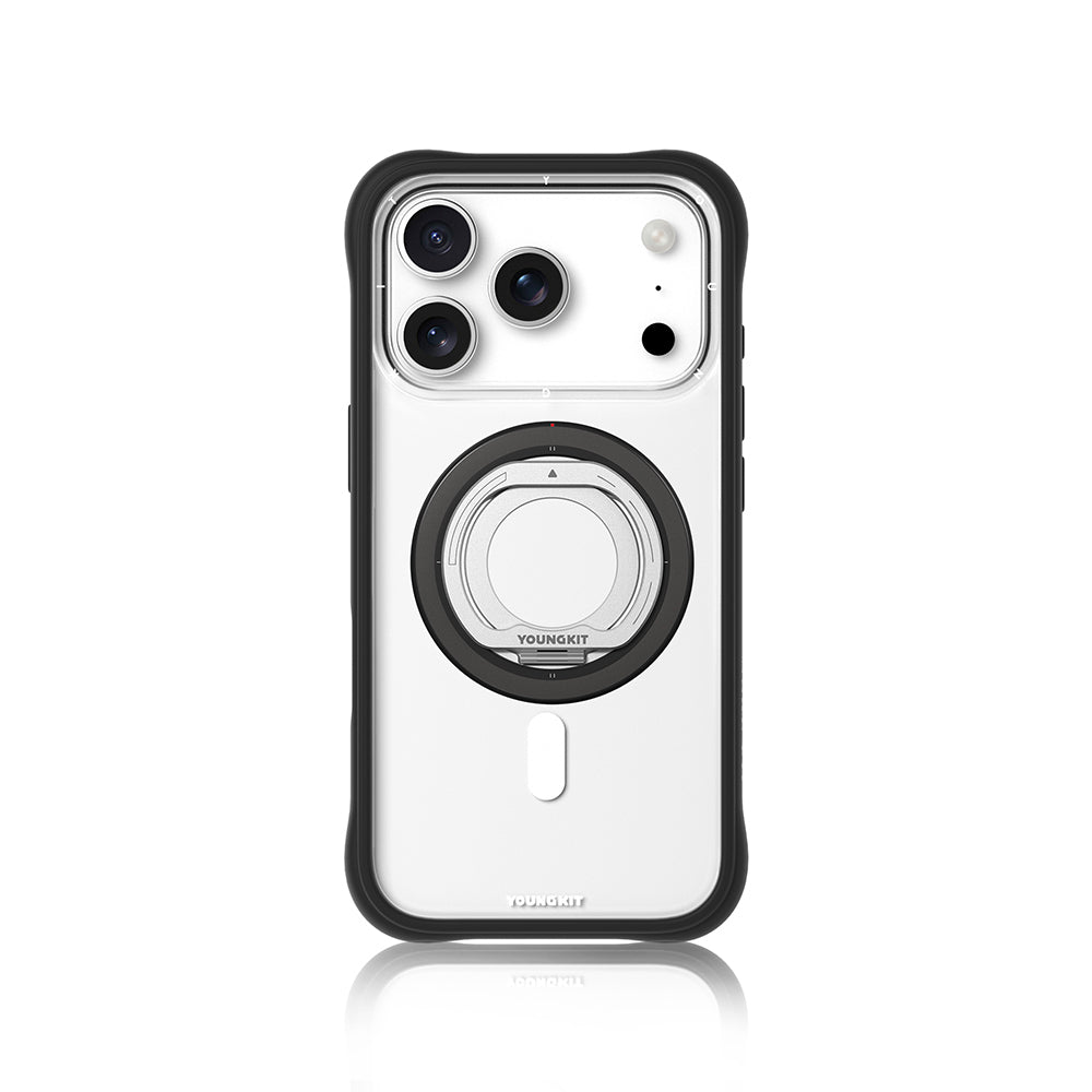 Youngkit Magnetik 360 Derece Dönebilen Dual Fold Rotating Serisi Parmak Ring Stand Siyah