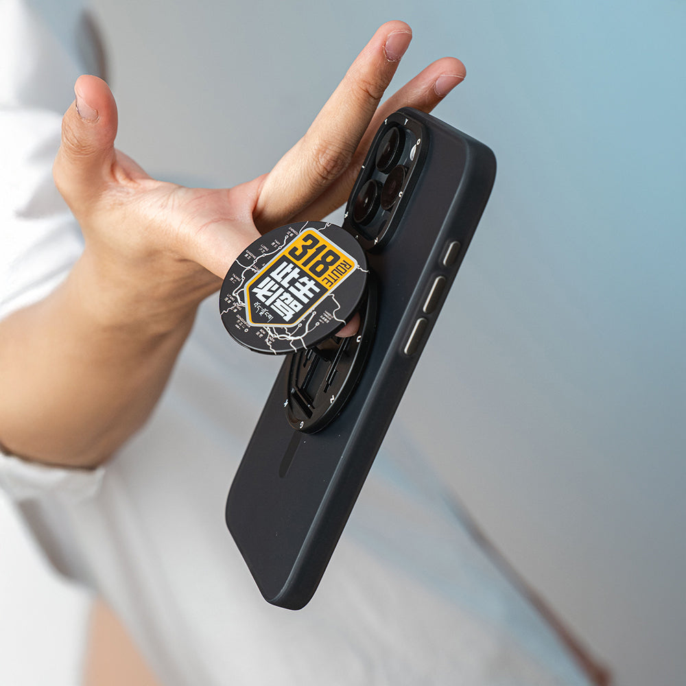 Youngkit Telefon ve Tabletler için Magnetik Ring Stand Siyah-Turuncu