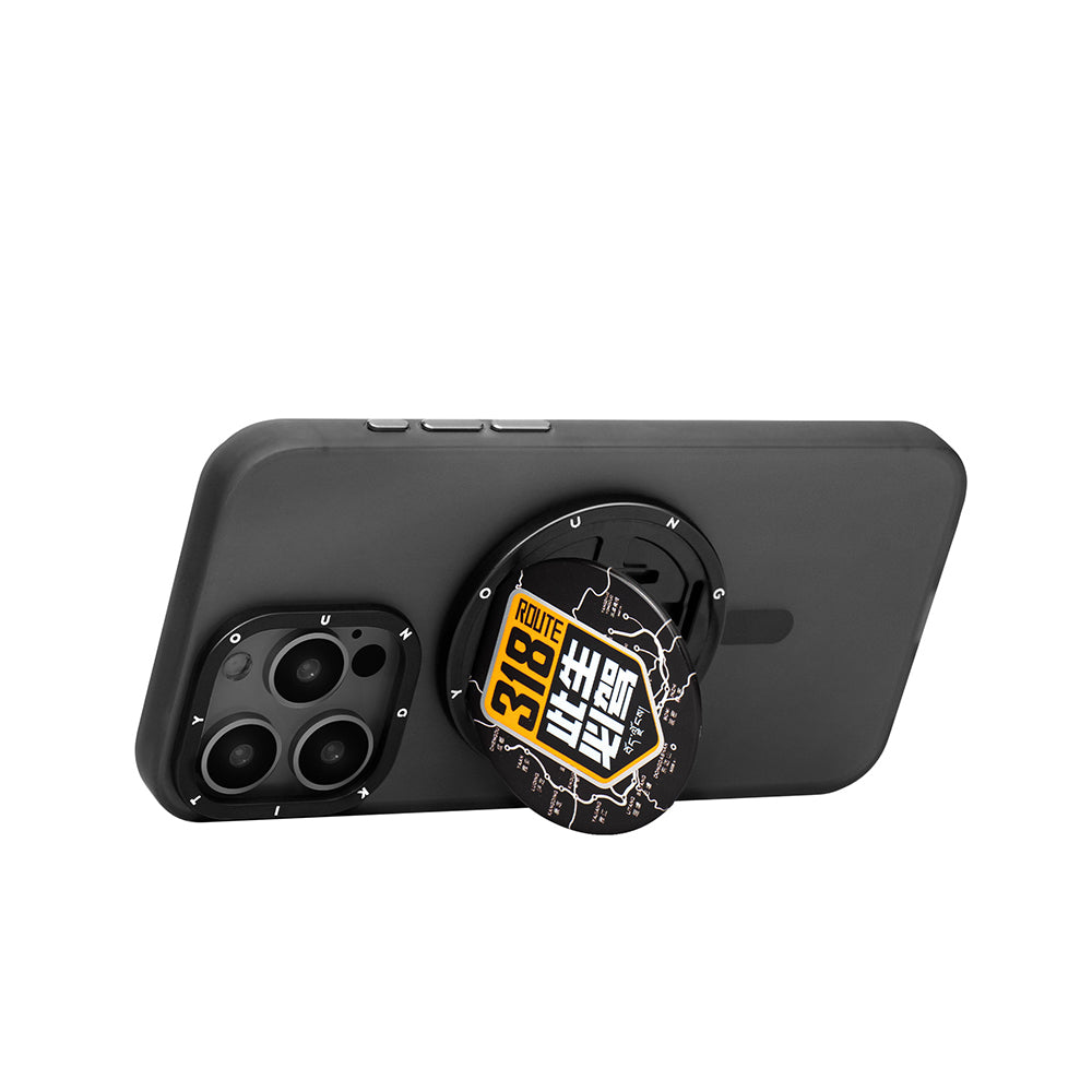 Youngkit Telefon ve Tabletler için Magnetik Ring Stand Siyah-Turuncu