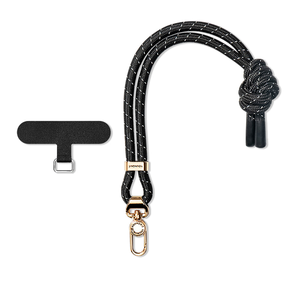 Youngkit YQ002 Yansıtıcı Şerit Desenli Cep Telefonu Bilek Askı İpi Gri