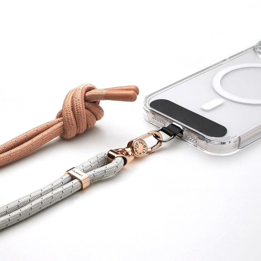 Youngkit YQ002 Yansıtıcı Şerit Desenli Cep Telefonu Bilek Askı İpi Siyah