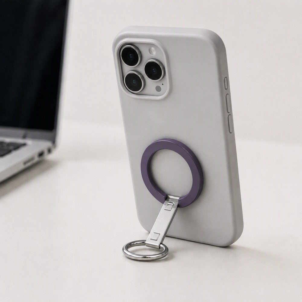 Zore Paris M1 Magnetik Ring Stand Telefon Tutucu Derin Mor