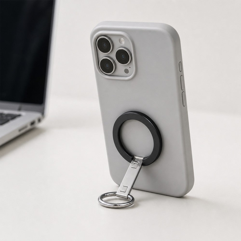 Zore Paris M1 Magnetik Ring Stand Telefon Tutucu Siyah
