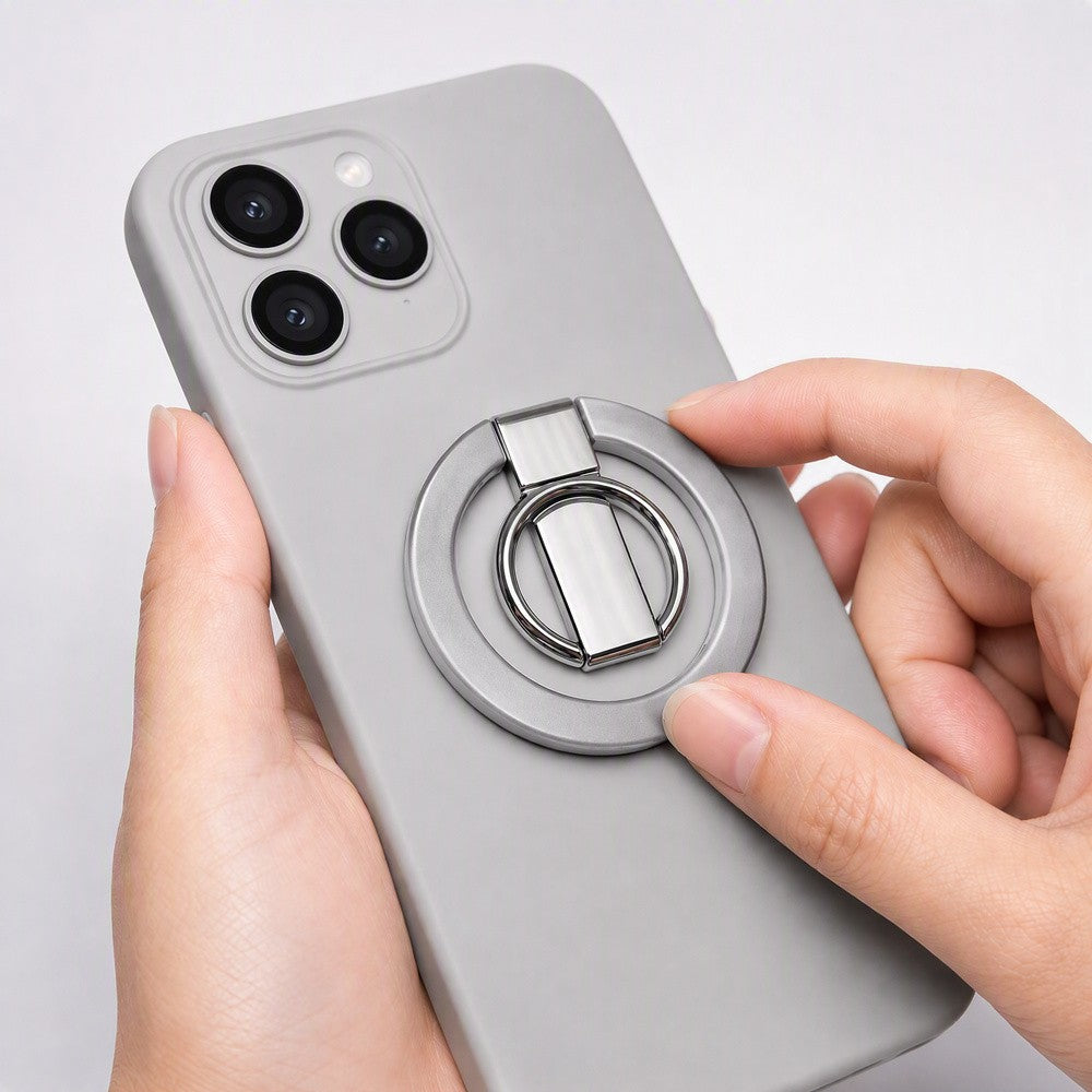 Zore Paris M1 Magnetik Ring Stand Telefon Tutucu Gümüş