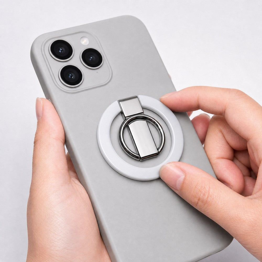 Zore Paris M1 Magnetik Ring Stand Telefon Tutucu Beyaz