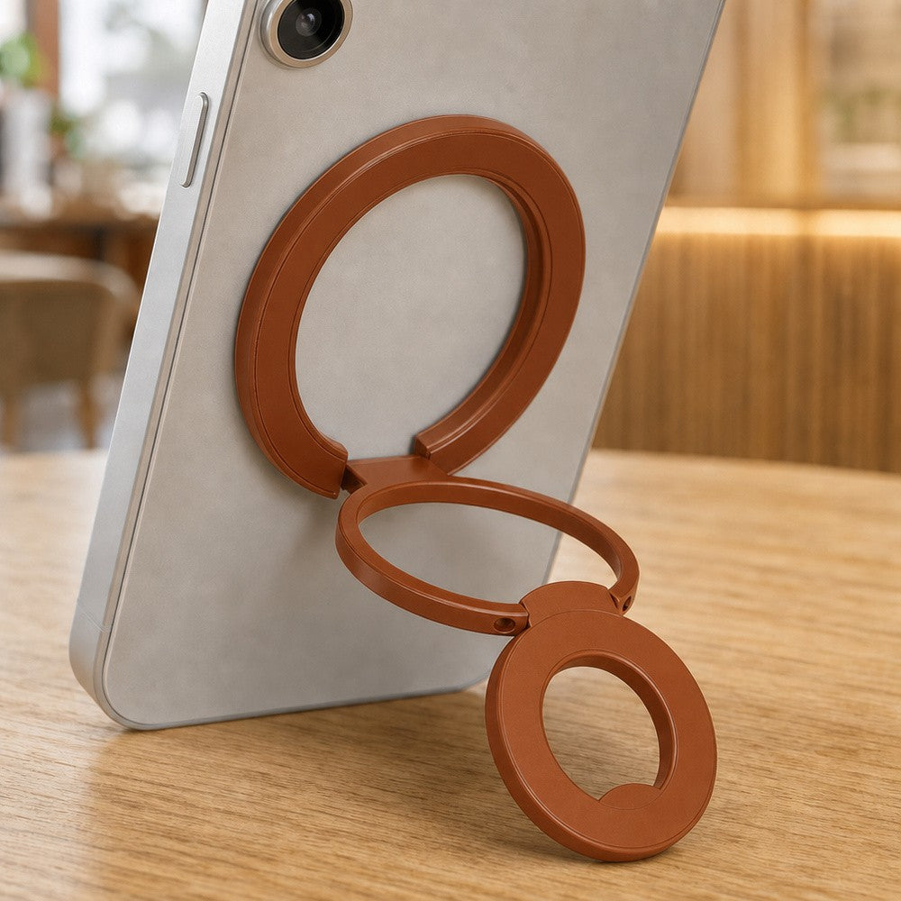 Zore Paris M102 Magnetik Ring Standlı Telefon Tutucu Turuncu