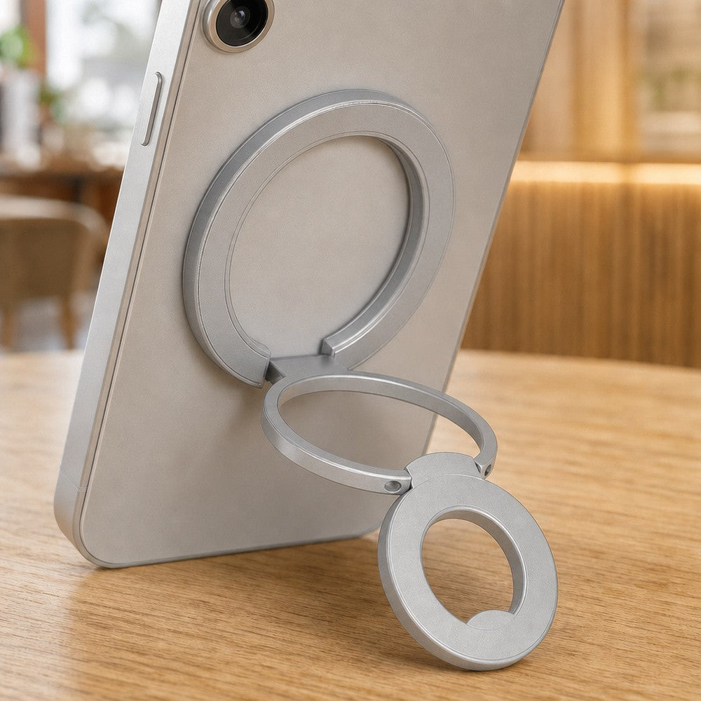 Zore Paris M102 Magnetik Ring Standlı Telefon Tutucu Gri