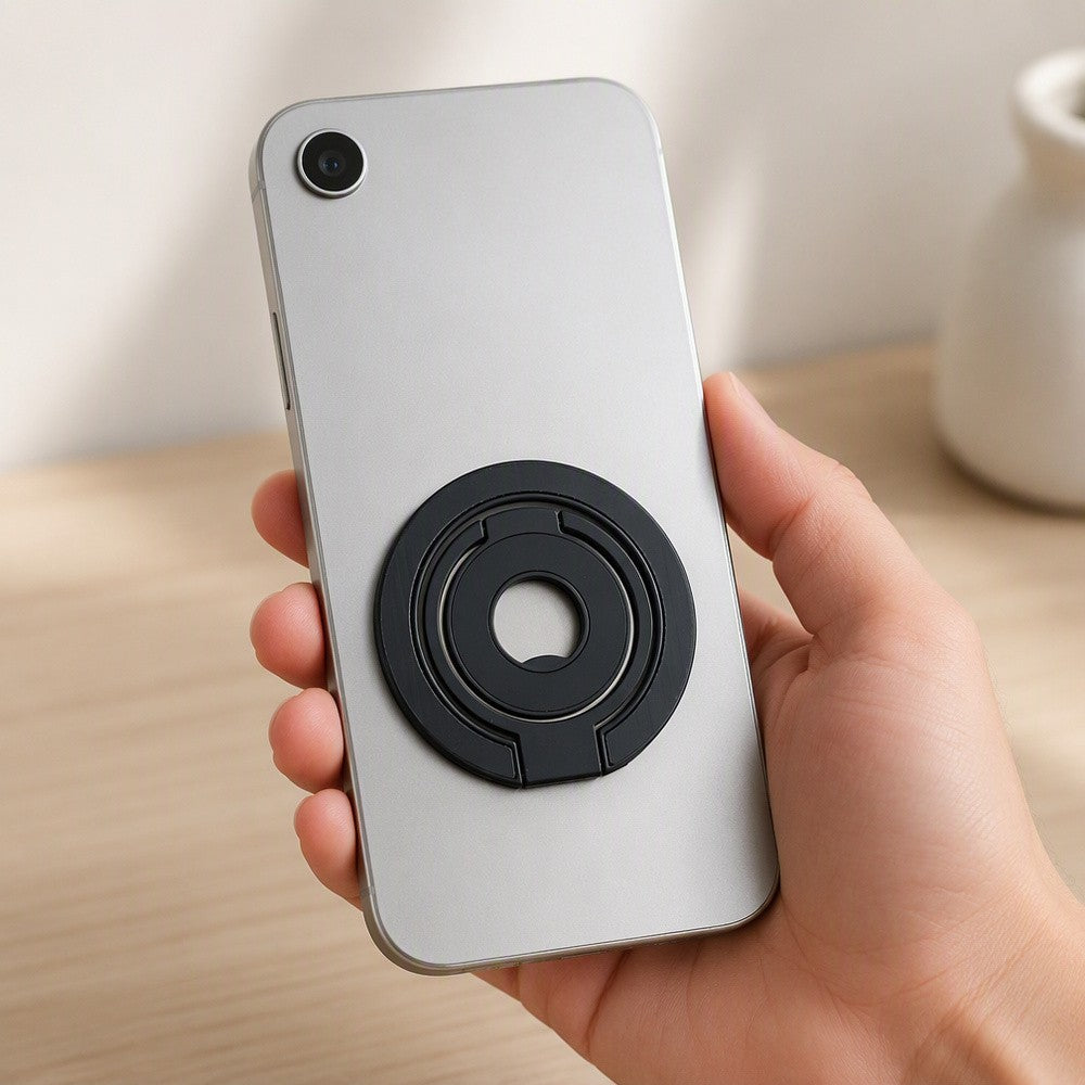 Zore Paris M102 Magnetik Ring Standlı Telefon Tutucu Siyah