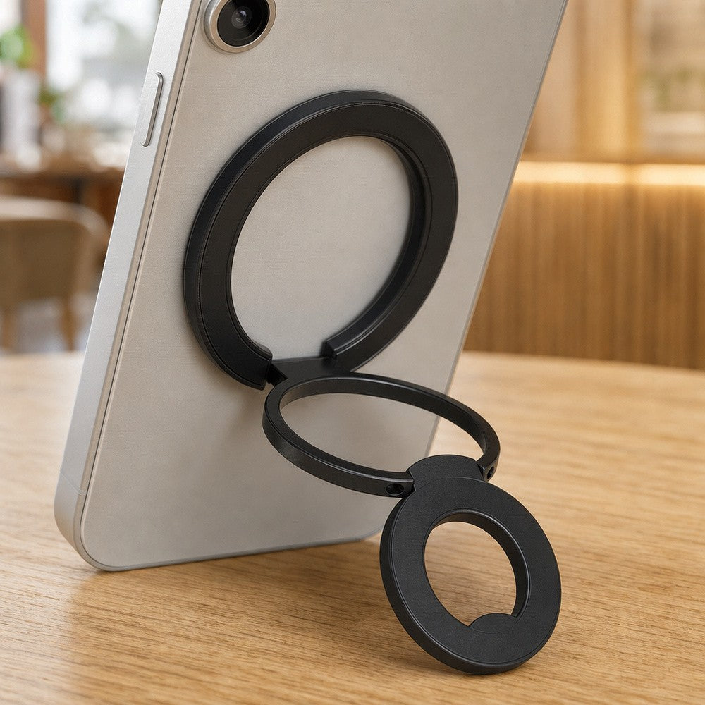 Zore Paris M102 Magnetik Ring Standlı Telefon Tutucu Siyah